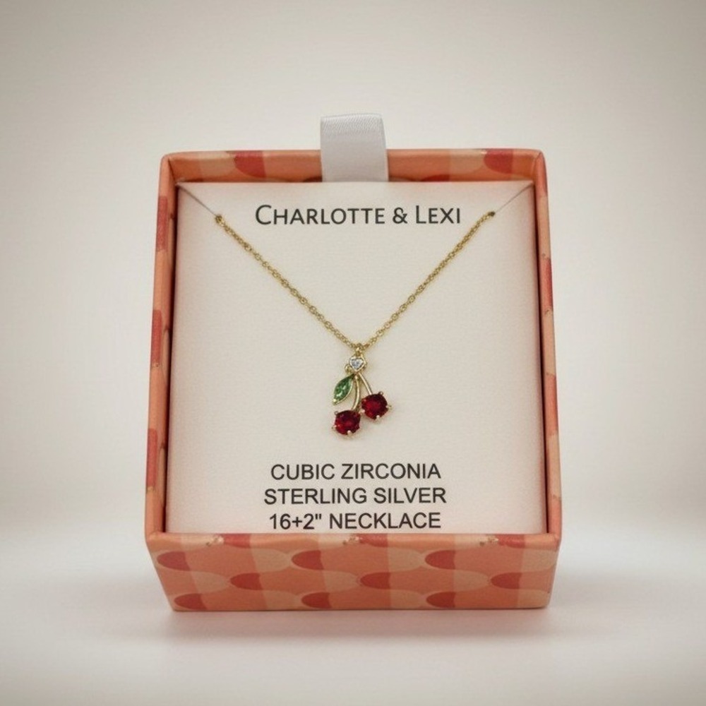 Charlotte & Lexi Sterling Silver Cubic Zirconia Necklace - NIB